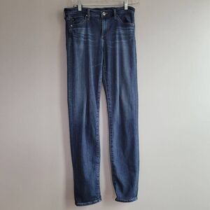 Adriano Goldschmied medium wash denim jeans slim leg closet staple